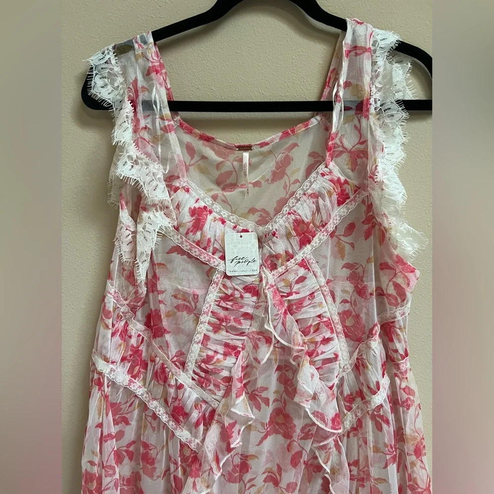 Free People Ivie sheer top- size XL - Picture 2 of 5